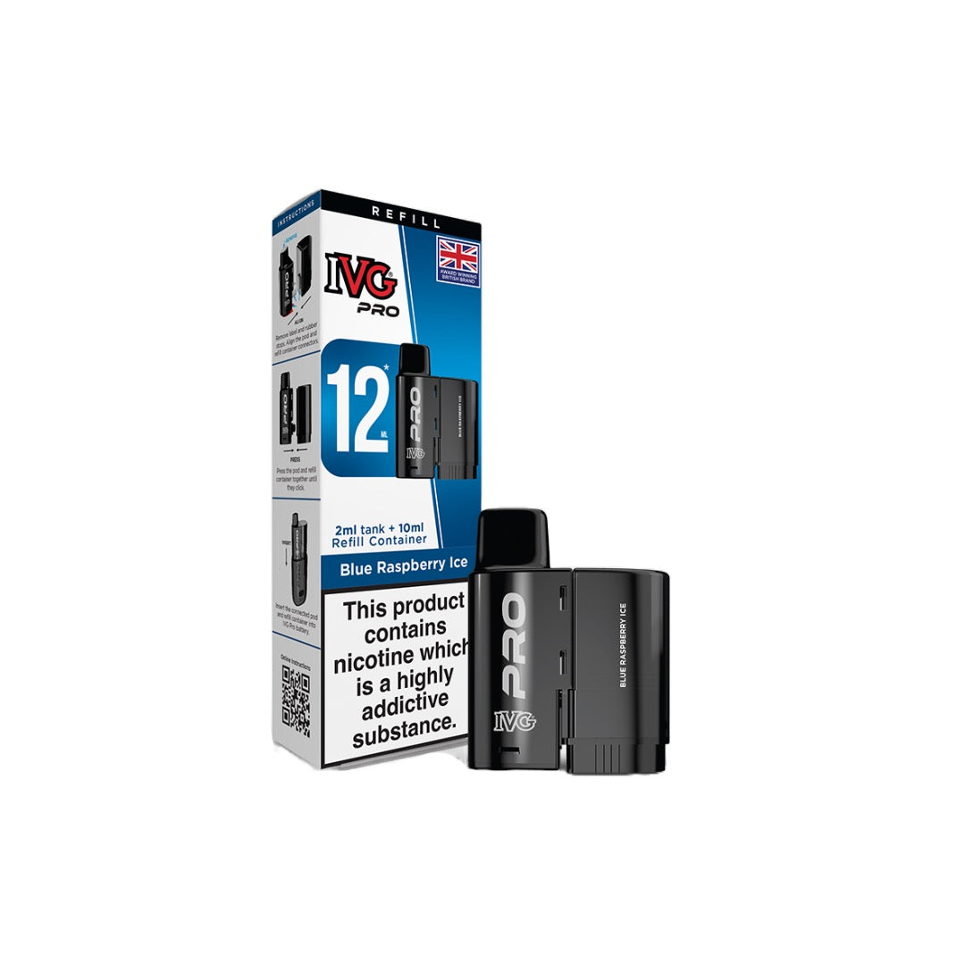 20mg I VG Pro 12 Refill Pod Pack 10000 Puffs - Flavour: Blueberry Mint