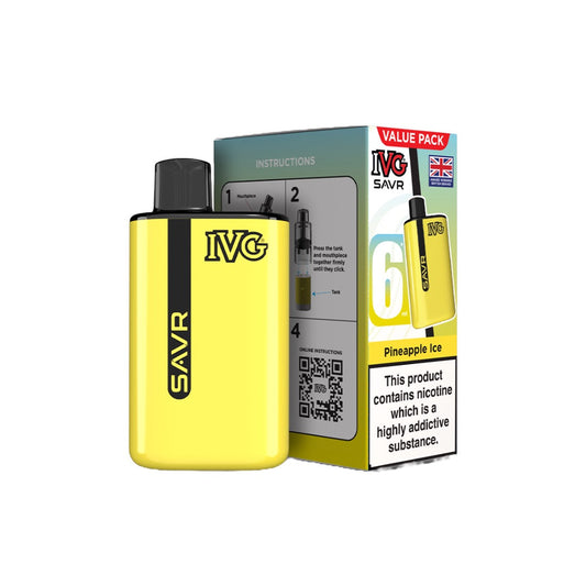 20mg I VG SAVR Prefilled Pod Vape Kit 3000 Puffs - Flavour: Blue Razz Cherry