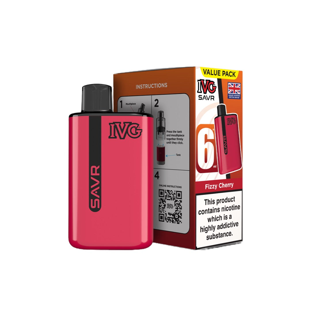 20mg IVG SAVR Prefilled Pod Vape Kit 3000 Puffs - Flavour: Tobacco