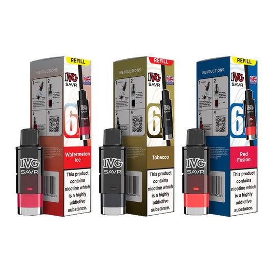 20mg IVG SAVR Refill Pod Pack 3000 Puffs - Flavour: Red Fusion