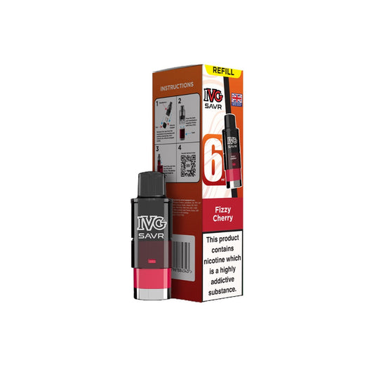 20mg I VG SAVR Refill Pod Pack 3000 Puffs - Flavour: Cherry Ice