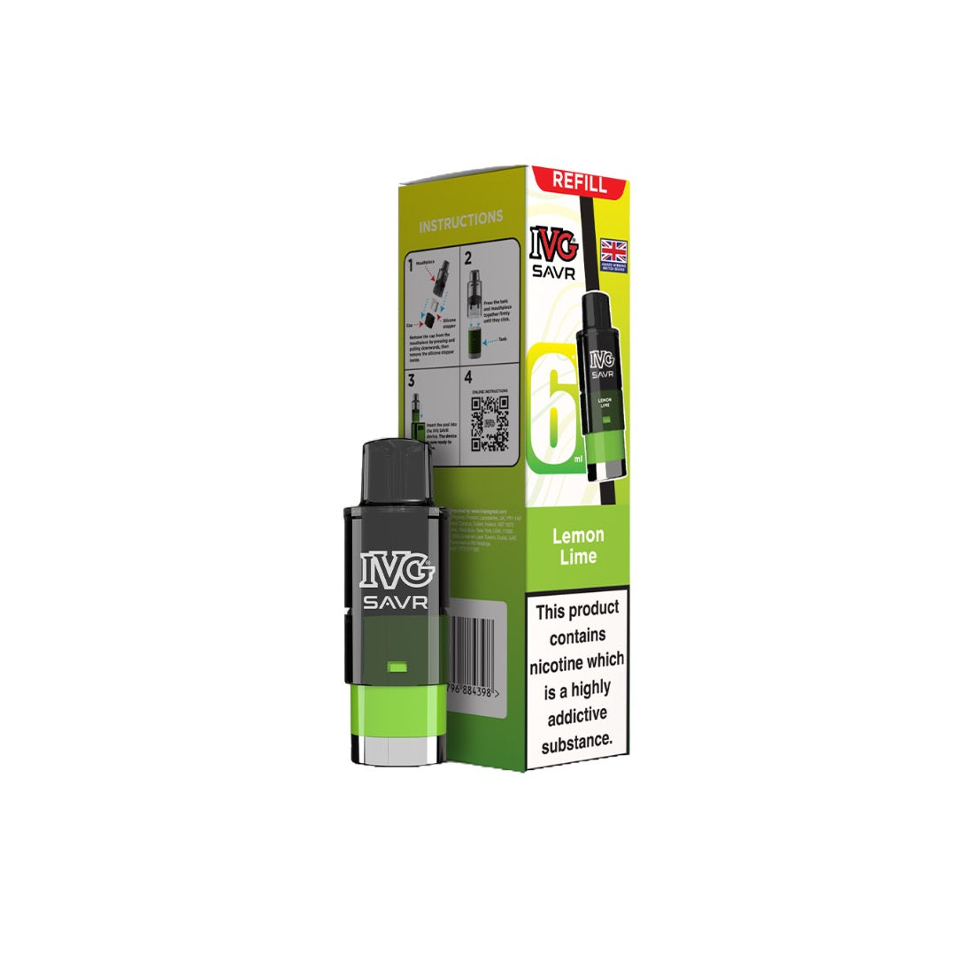 20mg IVG SAVR Refill Pod Pack 3000 Puffs - Flavour: Watermelon Ice