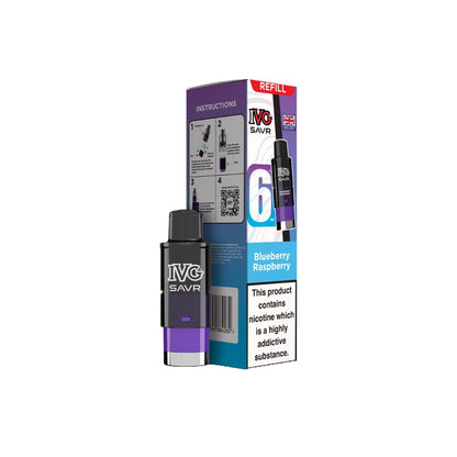 20mg I VG SAVR Refill Pod Pack 3000 Puffs - Flavour: Blueberry