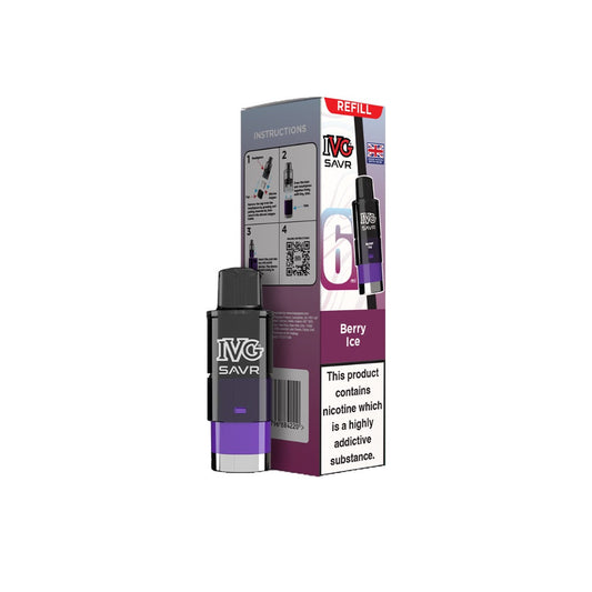 20mg I VG SAVR Refill Pod Pack 3000 Puffs - Flavour: Berry Ice
