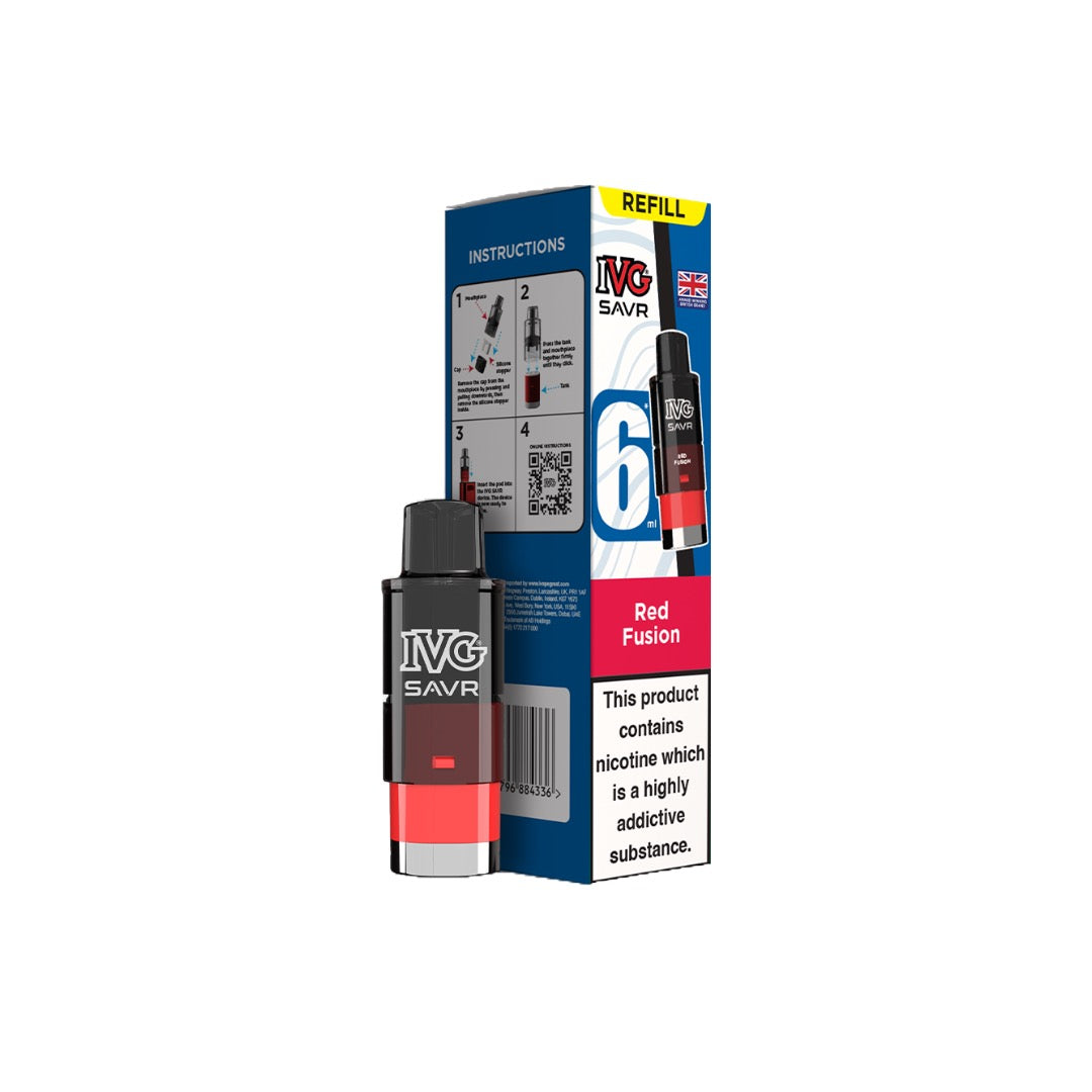 20mg IVG SAVR Refill Pod Pack 3000 Puffs - Flavour: Cola Ice