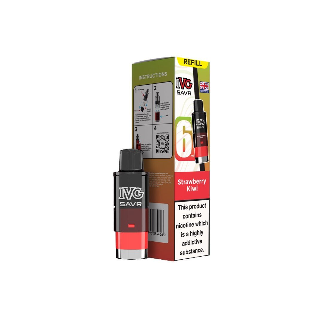 20mg IVG SAVR Refill Pod Pack 3000 Puffs - Flavour: Blue Razz Cherry