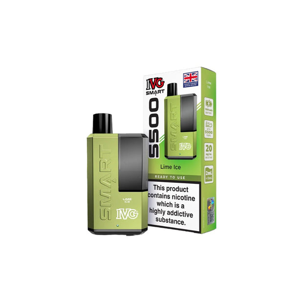 20mg I VG Smart 5500 Disposable Rechargeable Vape Kit 5500 Puffs - Flavour: Frozen Cherry