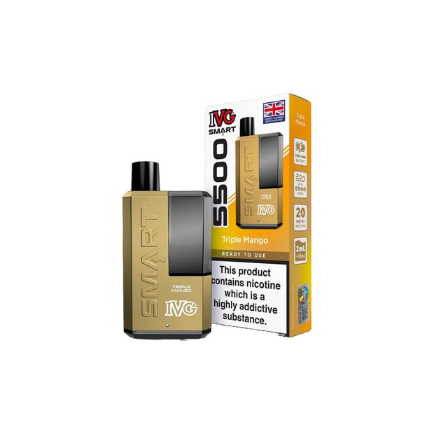 20mg I VG Smart 5500 Disposable Rechargeable Vape Kit 5500 Puffs - Flavour: Banana Pineapple