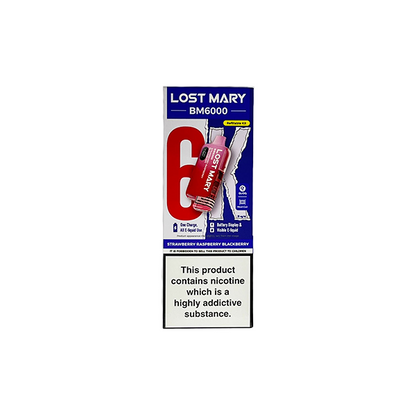 20mg LOST MARY BM6000 Refillable Pod Kit - 6000 Puffs - Stoptober Special Offer - Flavour: Triple Berry