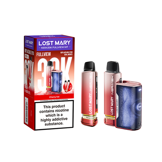 20mg LOST MARY Nera 30K Prefilled Pod Vape Kit - 30000 Puffs - Flavour: Cherry Ice