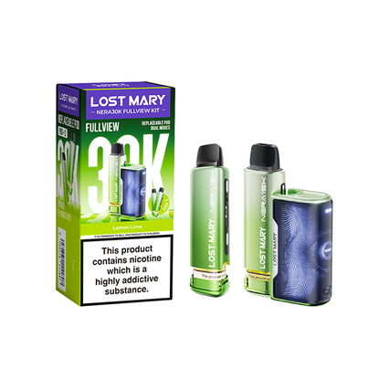 20mg LOST MARY Nera 30K Prefilled Pod Vape Kit - 30000 Puffs - Flavour: Lemon Lime