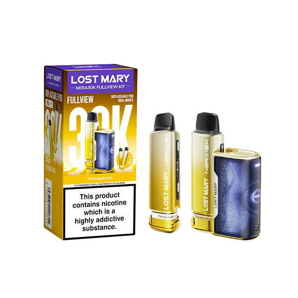 20mg LOST MARY Nera 30K Prefilled Pod Vape Kit - 30000 Puffs - Flavour: Pineapple Ice