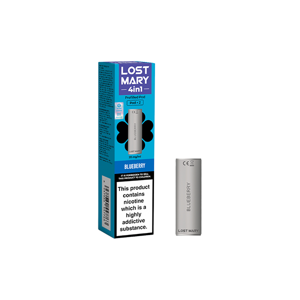 20mg Lost Mary 4in1 Prefilled Pods 1200 Puffs - 2 Pcs - Flavour: Triple Mango
