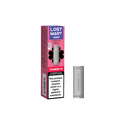 20mg Lost Mary 4in1 Prefilled Pods 1200 Puffs - 2 Pcs - Flavour: Grape