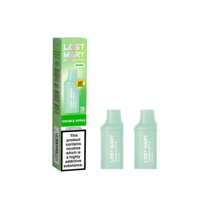 20mg Lost Mary BM600 Prefilled Replacement Pods 1200 Puffs - 2 Pcs - Flavour: Triple Mango