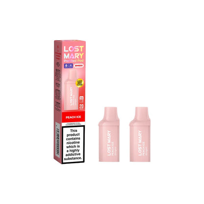 20mg Lost Mary BM600 Prefilled Replacement Pods 1200 Puffs - 2 Pcs - Flavour: Watermelon Ice