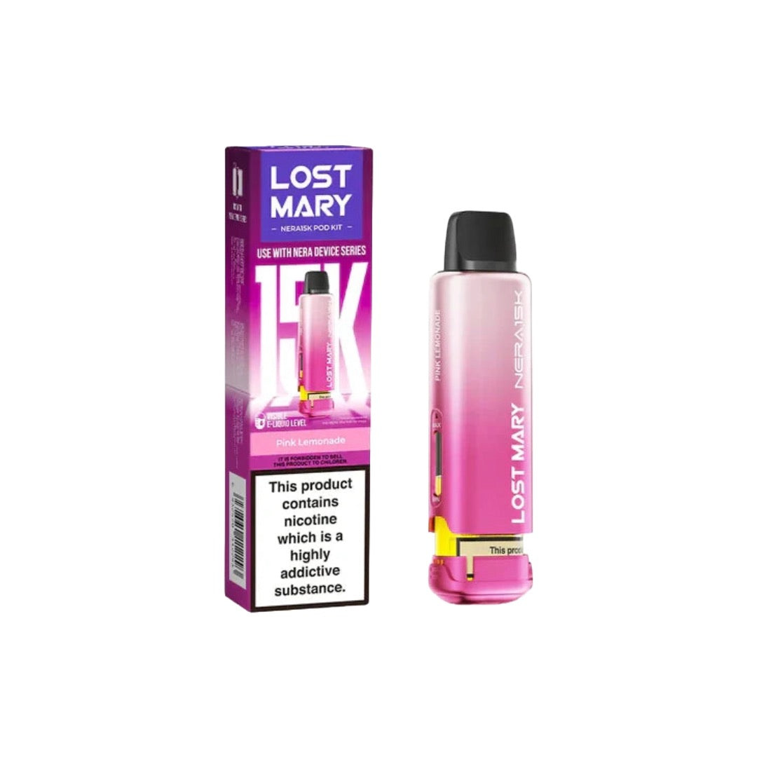 20mg Lost Mary Nera 15k Prefilled Pod 15000 Puffs - Flavour: Pink Lemonade