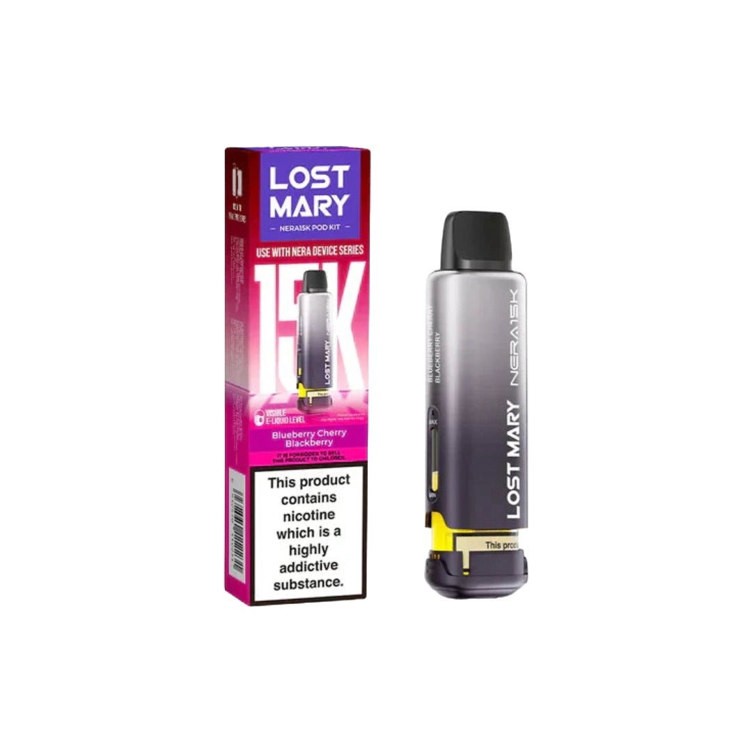 20mg Lost Mary Nera 15k Prefilled Pod 15000 Puffs - Flavour: Blueberry Cherry Blackberry