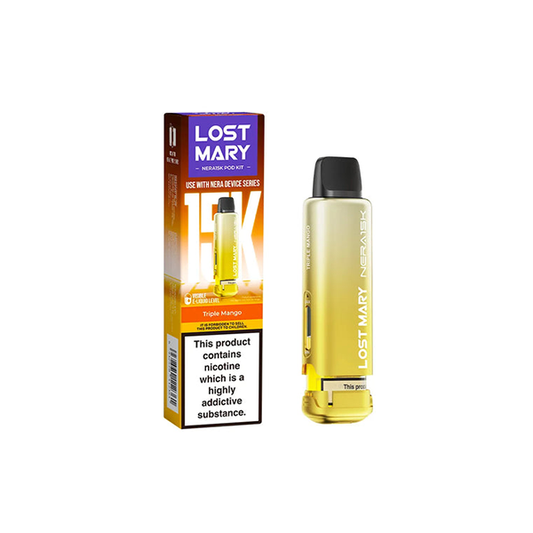 20mg Lost Mary Nera 15k Prefilled Pod 15000 Puffs - Flavour: Lemon Lime