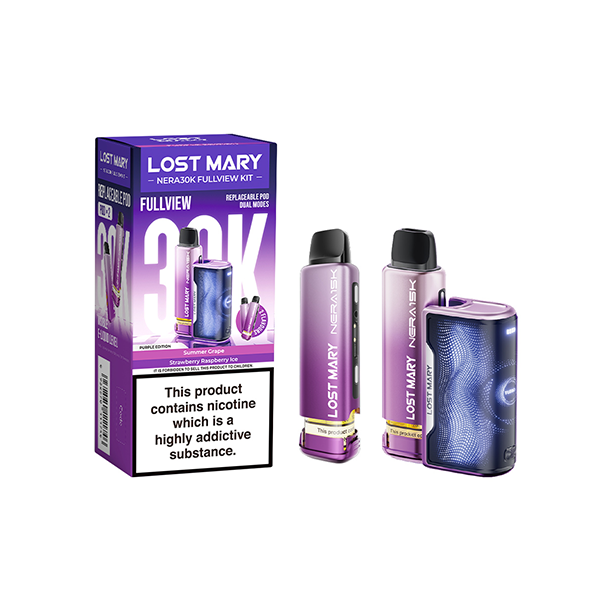 20mg LOST MARY Nera 30K Multi Edition Prefilled Pod Vape Kit - 30000 Puffs - Flavour: Blue Edition
