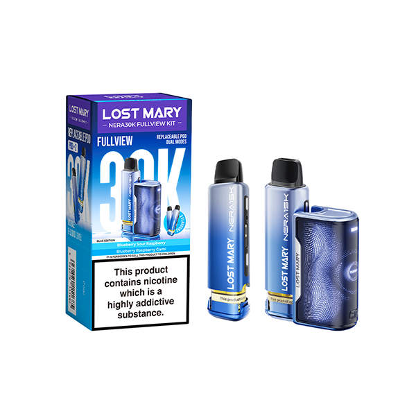 20mg LOST MARY Nera 30K Multi Edition Prefilled Pod Vape Kit - 30000 Puffs - Flavour: Blue Edition