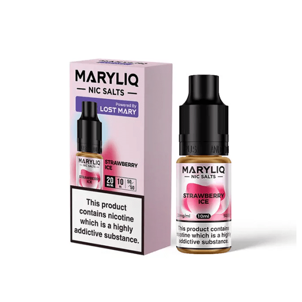 20mg MARYLIQ Nic Salt By Lost Mary 10ml (50VG/50PG) - Flavour: Peach Strawberry Watermelon Ice