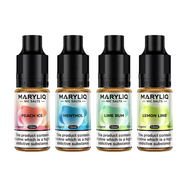 20mg MARYLIQ Nic Salt By Lost Mary 10ml (50VG/50PG) - Flavour: Peach Strawberry Watermelon Ice