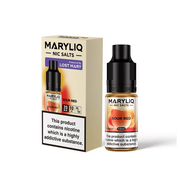 20mg MARYLIQ Nic Salt By Lost Mary 10ml (50VG/50PG) - Flavour: Peach Strawberry Watermelon Ice