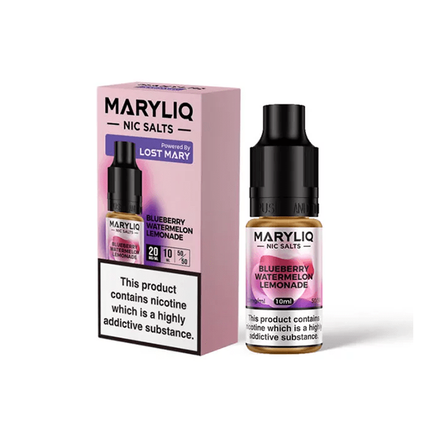 20mg MARYLIQ Nic Salt By Lost Mary 10ml (50VG/50PG) - Flavour: Peach Strawberry Watermelon Ice