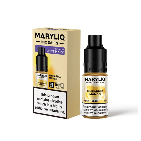 20mg MARYLIQ Nic Salt By Lost Mary 10ml (50VG/50PG) - Flavour: Peach Strawberry Watermelon Ice