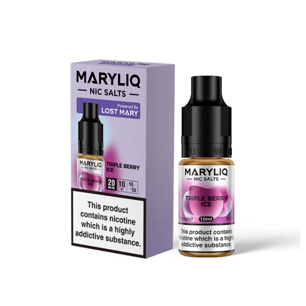 20mg MARYLIQ Nic Salt By Lost Mary 10ml (50VG/50PG) - Flavour: Peach Strawberry Watermelon Ice