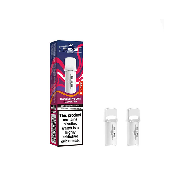 20mg SKE Crystal Pro Replacement Prefilled Pods 2ml 1200 Puffs - 2 Pcs - Flavour: Kiwi Passionfruit Guava