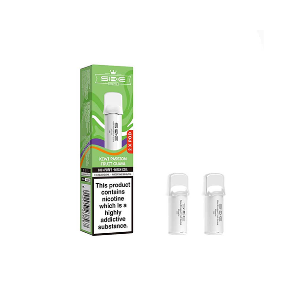 20mg SKE Crystal Pro Replacement Prefilled Pods 2ml 1200 Puffs - 2 Pcs - Flavour: Pineapple Ice