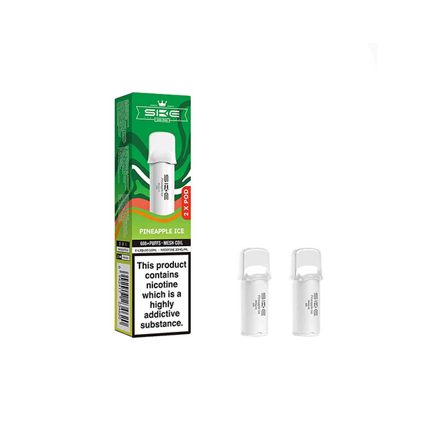 20mg SKE Crystal Pro Replacement Prefilled Pods 2ml 1200 Puffs - 2 Pcs - Flavour: Cherry Ice