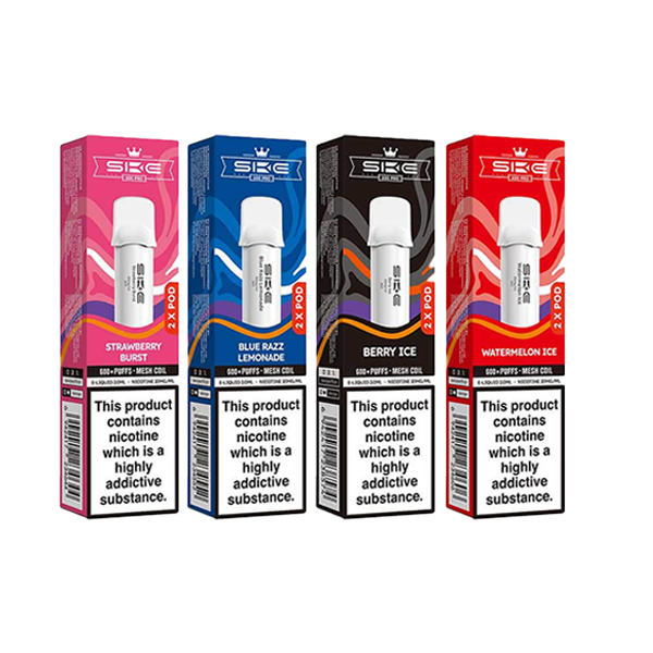 20mg SKE Crystal Pro Replacement Prefilled Pods 2ml 1200 Puffs - 2 Pcs - Flavour: Kiwi Passionfruit Guava