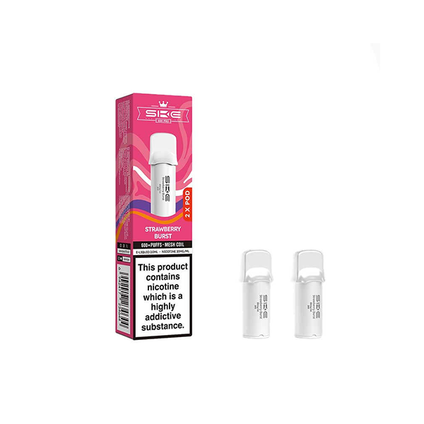20mg SKE Crystal Pro Replacement Prefilled Pods 2ml 1200 Puffs - 2 Pcs - Flavour: Blue Razz Lemonade