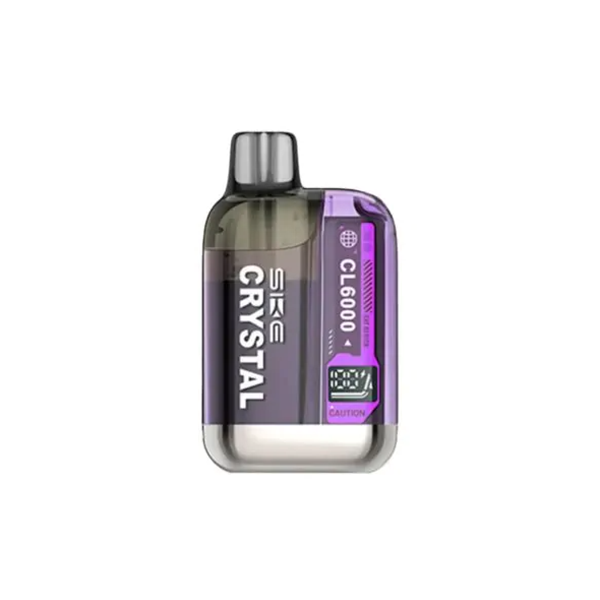 20mg SKE Crystal CL6000 Disposable Rechargeable Vape Kit 6000 Puffs - Flavour: Berry Medley