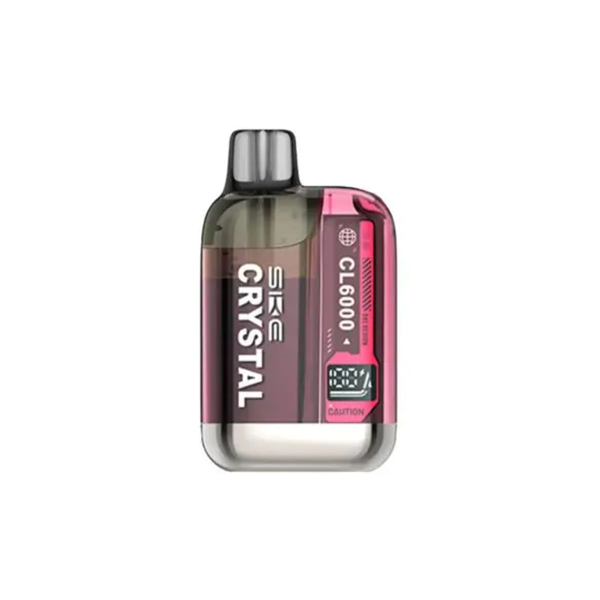 20mg SKE Crystal CL6000 Disposable Rechargeable Vape Kit 6000 Puffs - Flavour: Grape Splash