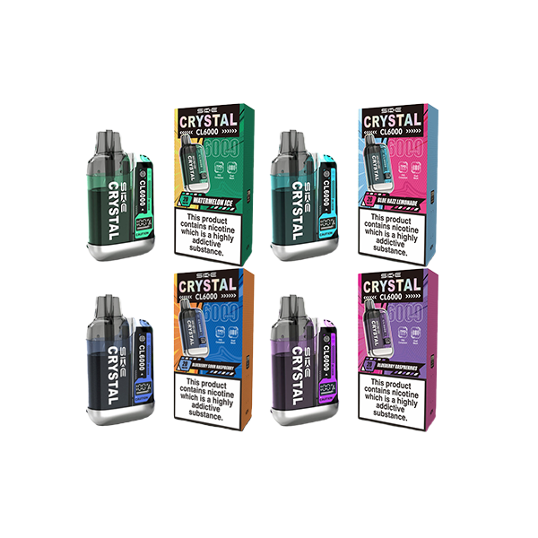20mg SKE Crystal CL6000 Disposable Rechargeable Vape Kit 6000 Puffs - Flavour: Triple Mango