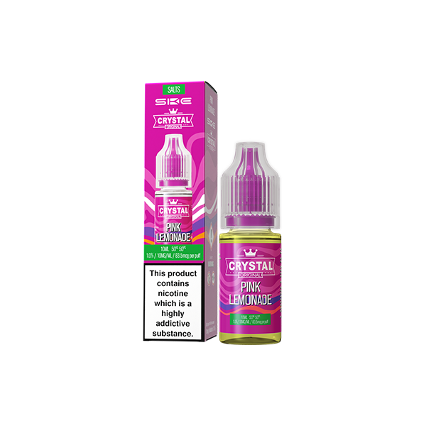 20mg SKE Crystal Original 10ml Nic Salts (50VG/50PG) - Flavour: Juicy Peach