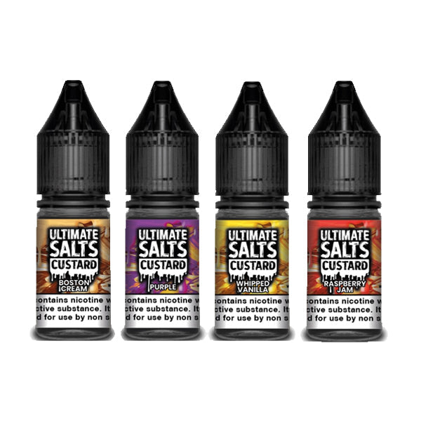 10MG Ultimate Puff Salts Custard 10ML Flavoured Nic Salts - Flavour: Boston Cream