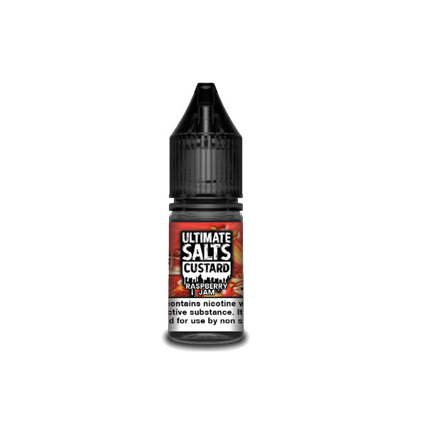 10MG Ultimate Puff Salts Custard 10ML Flavoured Nic Salts - Flavour: Raspberry Jam