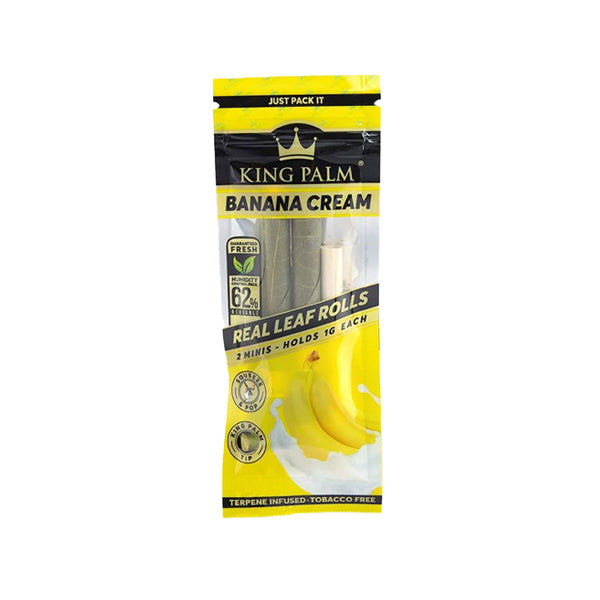 2 King Palm Mini Rolls - Flavour: Banana Cream