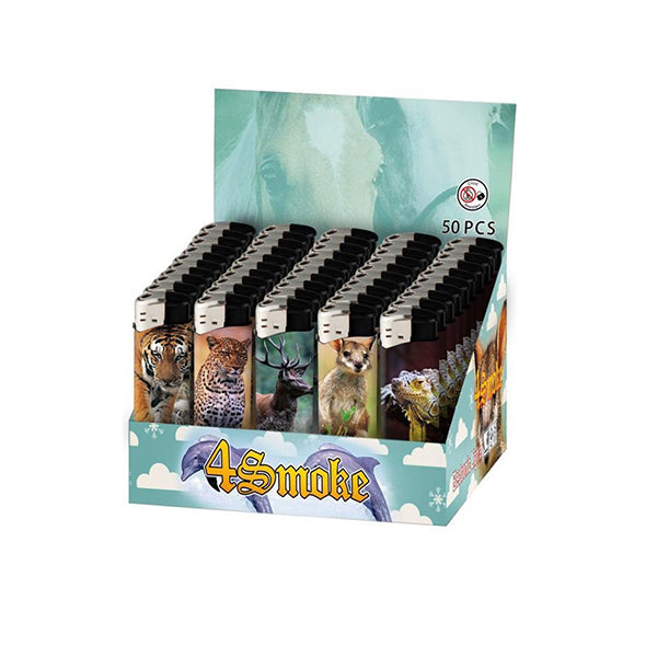 50 x 4Smoke Electronic Printed Lighters - ZY218DK - Design: Mojito