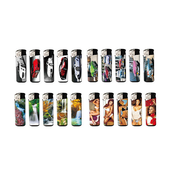 50 x 4Smoke Electronic Printed Lighters - ZY218DK - Design: Mojito