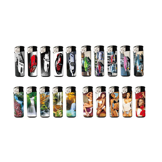 50 x 4Smoke Electronic Printed Lighters - ZY218DK - Design: Mojito