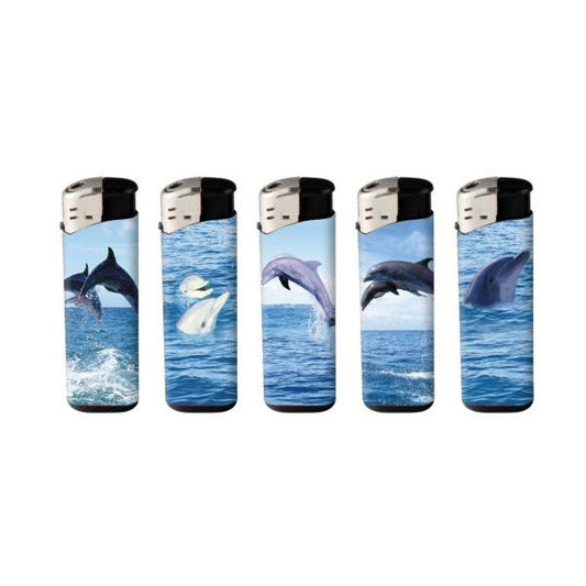 50 x 4Smoke Electronic Printed Lighters - ZY218DK - Design: Dolphin