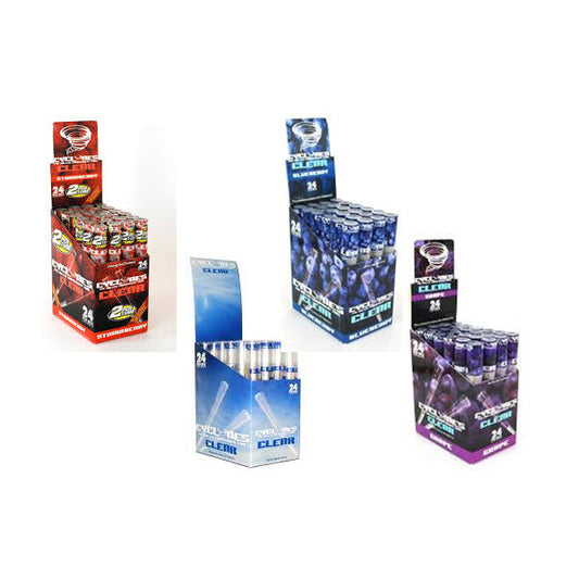 Cyclones Pre Rolled Clear Cones - 24 pack - Flavour: Grape