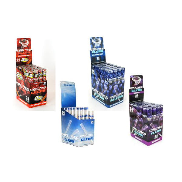 Cyclones Pre Rolled Clear Cones - 24 pack - Flavour: Clear