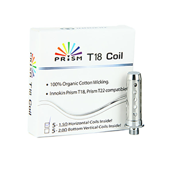 Innokin Prism T18 1.5/2.0/ Ohm Coils - Resistance: 1.5 Ohm